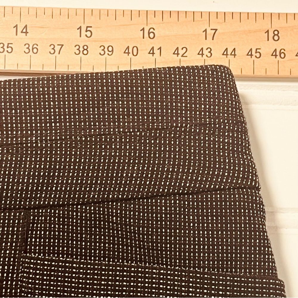 Kim Rogers Career Classic Dress Pants Brown Tan Black Pockets Flat Front Size 12 - Picture 8 of 11